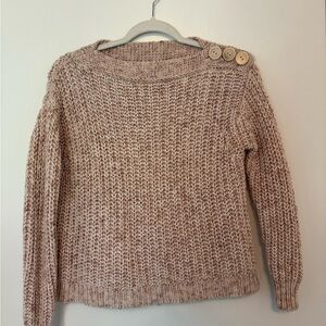 J. Crew Textured Knit Sweater with Button Accents